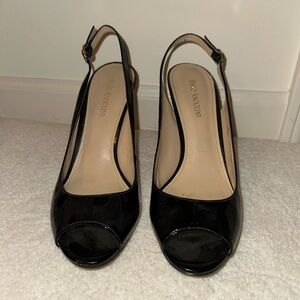 BCBGMaxAzria Glossy Black Slingback Heels